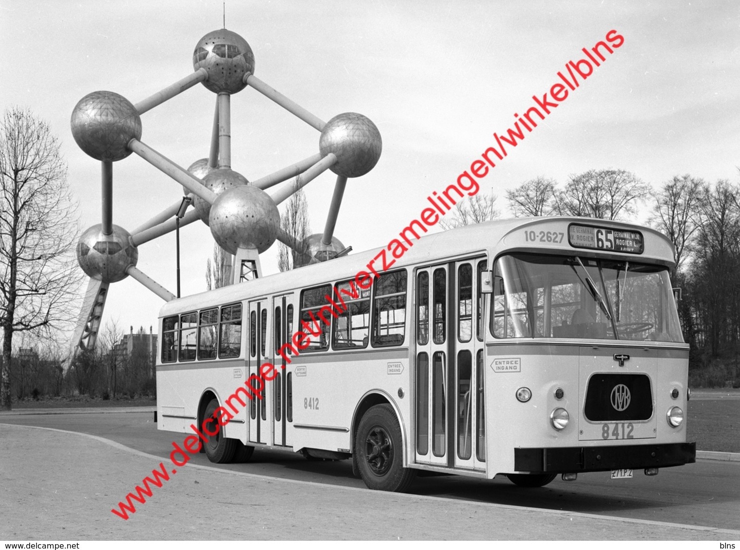 Brussel - Autobus Van Hool In Februari 1964 - Photo 15x23cm - Atomium - Automobiles