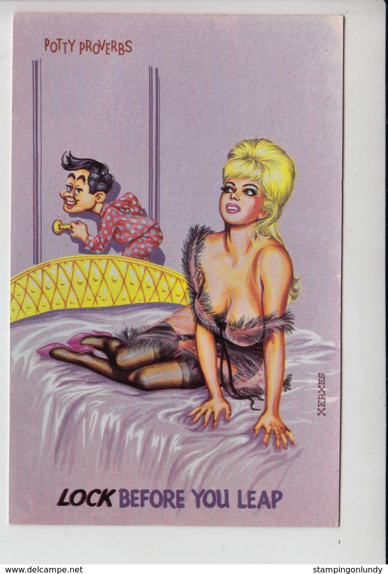 RPC38. Comic Postcard Unused XERXES #100025 1/2 Price Limited Time! - Pin-Ups