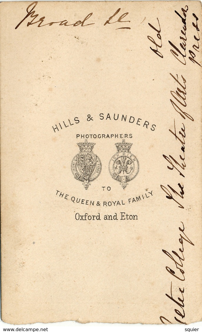 CDV, Oxford, Broad Street, Theater Of Arts, Old Clarendon Press, Hills Saunders - Old (before 1900)