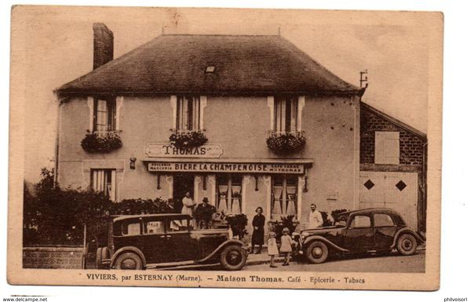 VIVIERS MAISON THOMAS BIERES CAFE TABAC TRES ANIMEE - Autres & Non Classés