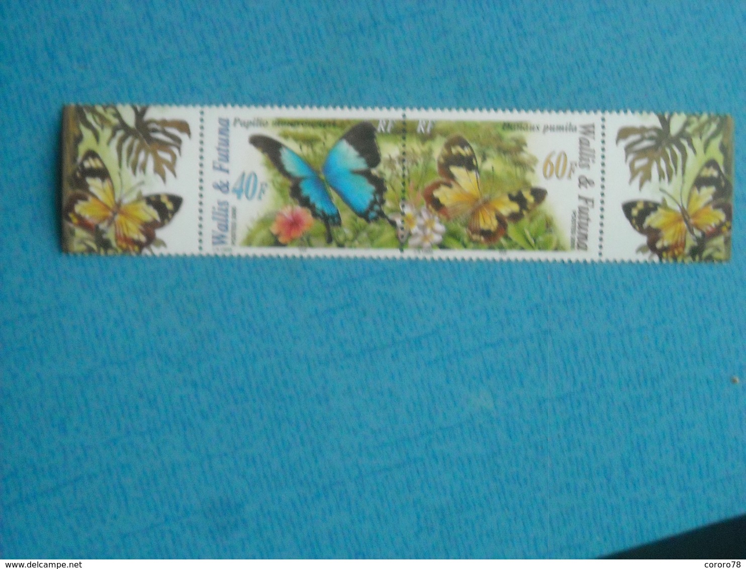 PAPILLONS - Bande Timbre Neuve Xx N° 641/2 Avec Bord De Feuille De WALLIS ET FUTUNA - Papillons