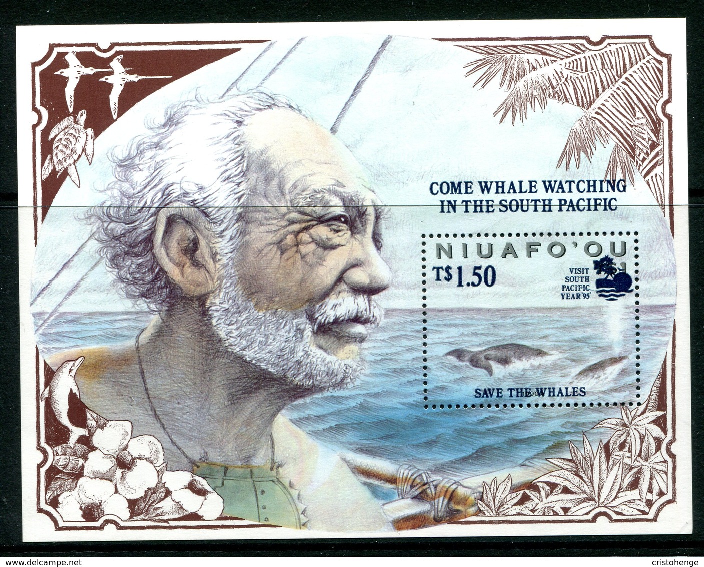 Niuafo'Ou - Tonga 1995 South Pacific Year '95 -  Save The Whales MS MNH (SG MS222) - Tonga (1970-...)