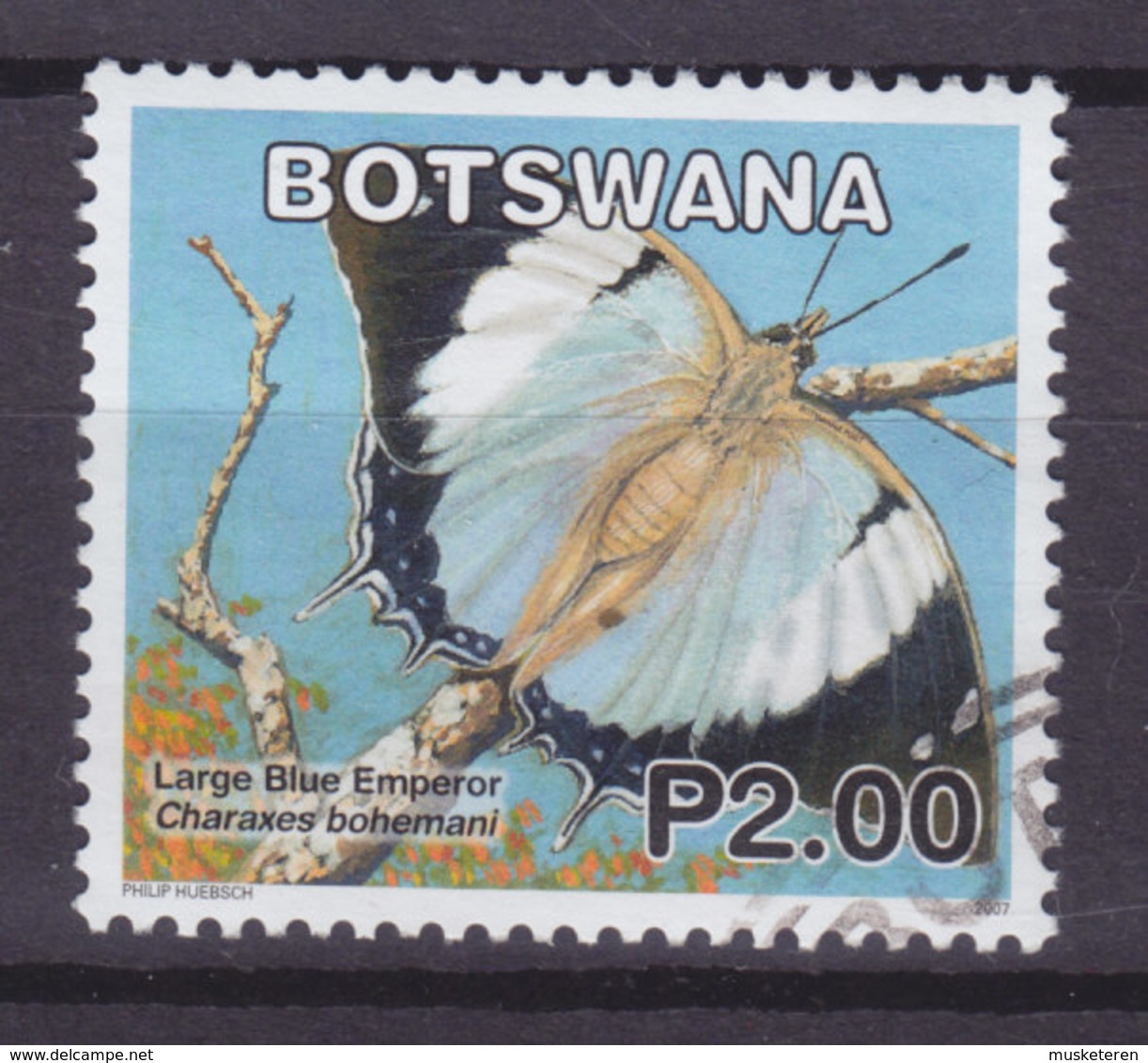 Botswana 2007  Mi. 867    2.00 P Butterfly Schmetterling Papillon Large Blue Emperor Arbutusfalter - Botswana (1966-...)