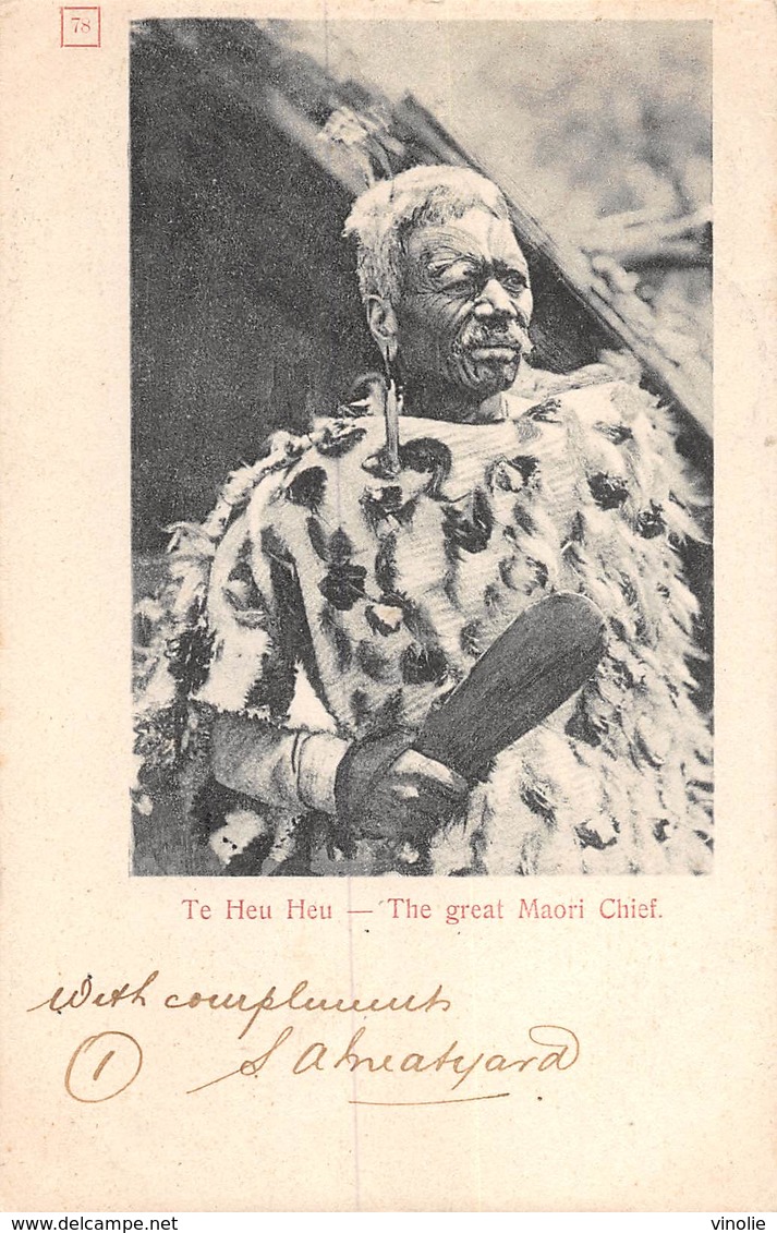 20-037 : NEW-ZEALAND.  TE HEU HEU. THE GREAT MAORI CHIEF. - Nouvelle-Zélande