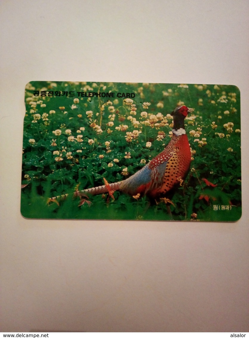 Télécarte De Corée Du Sud : Faisan - Gallinaceans & Pheasants