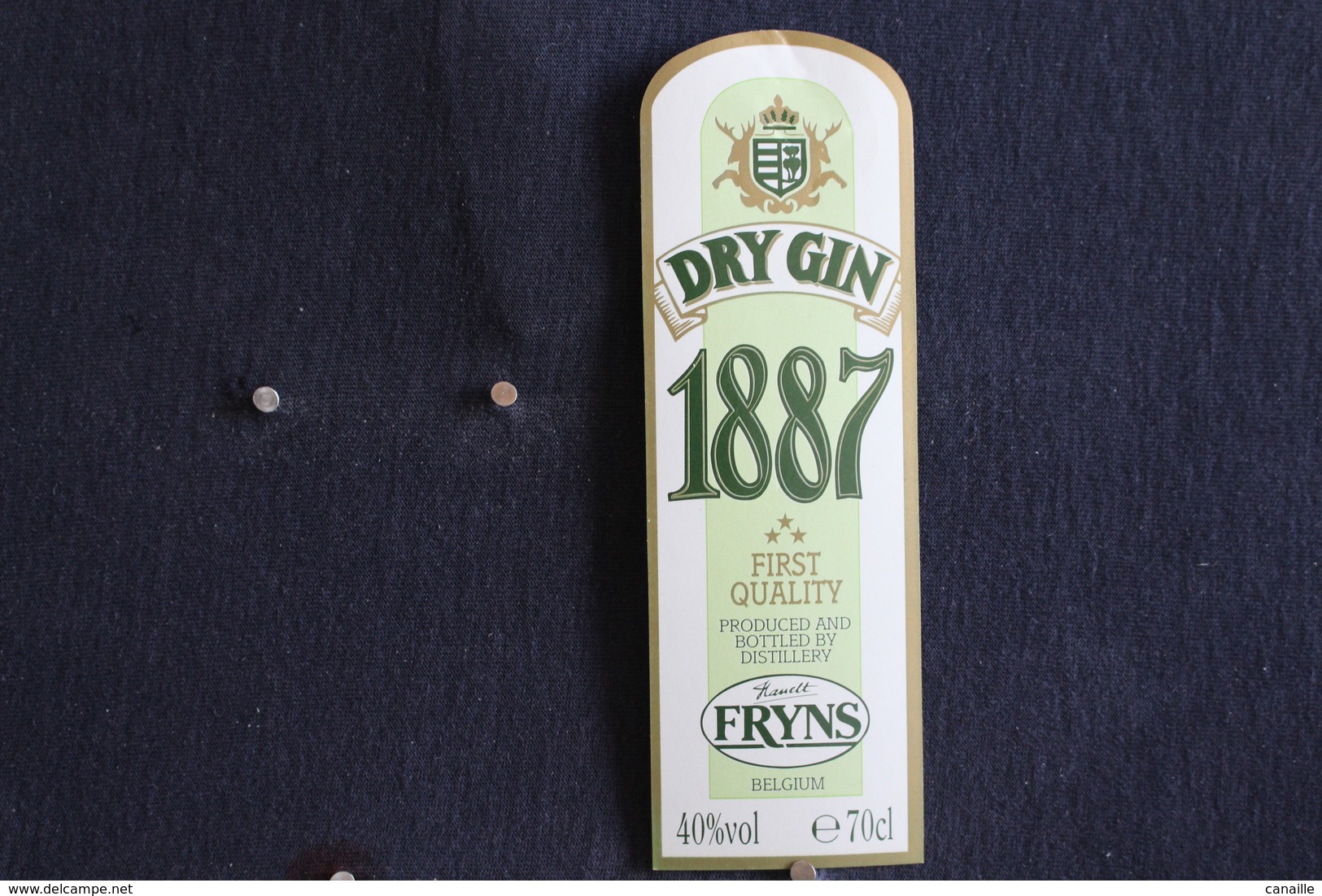 A.V.B.1 / Distillerie Stokerij  Hasselt Fryns, Dry Gin 1887 First Quality - Autres & Non Classés