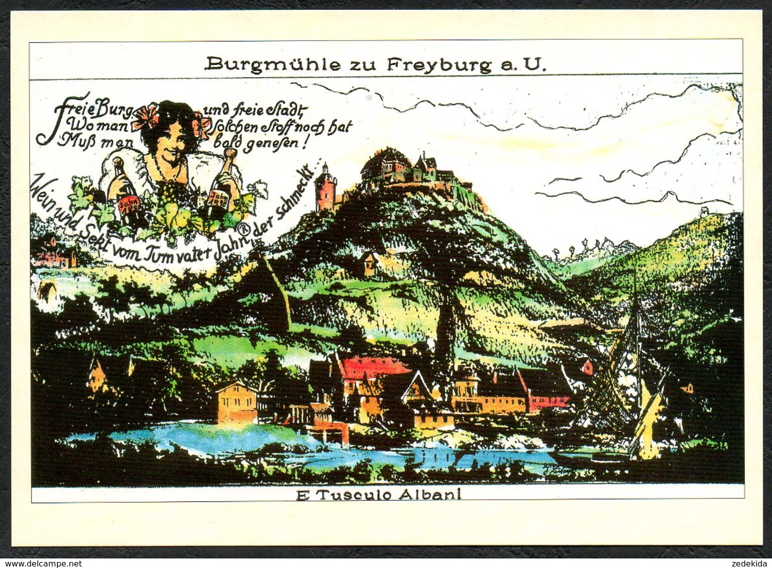 D2011 - TOP Freyburg Reprint - Verlag Bild Und Heimat Reichenbach - Quakitätskarte - Freyburg A. D. Unstrut