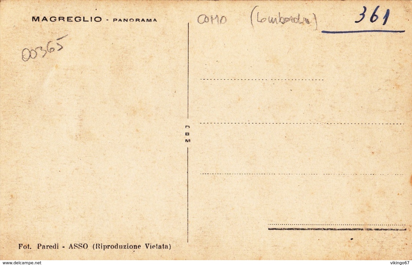 0365 - MAGREGLIO - PANORAMA (FORSE RIFILATA 8,5 X 13,5 CM.) - Altri & Non Classificati