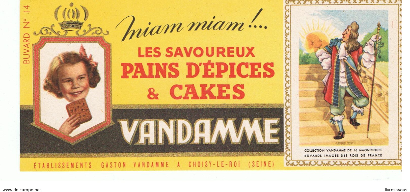 Buvard VANDAMME Images Des Rois De France N°14 - Gingerbread