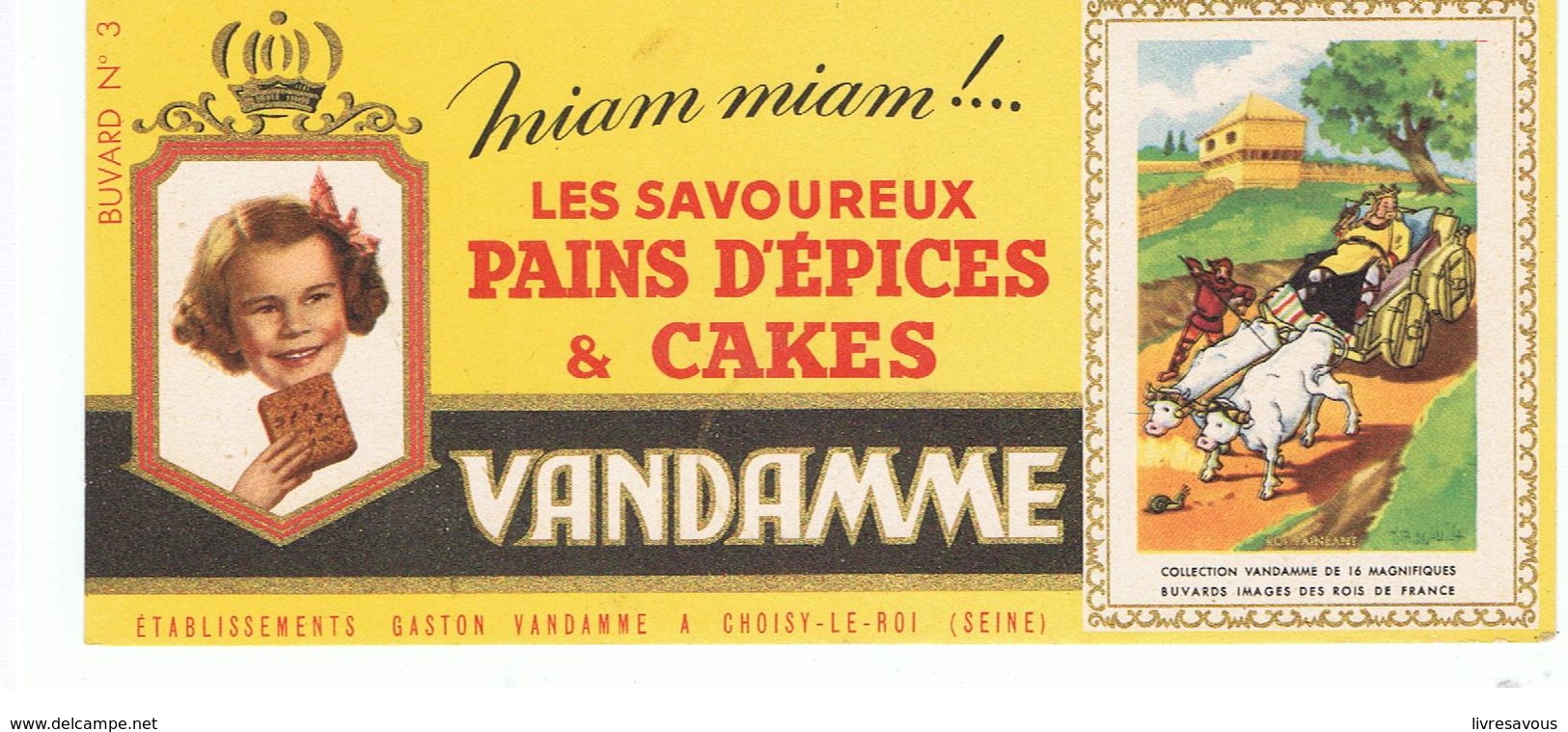 Buvard VANDAMME Images Des Rois De France N°3 - Gingerbread