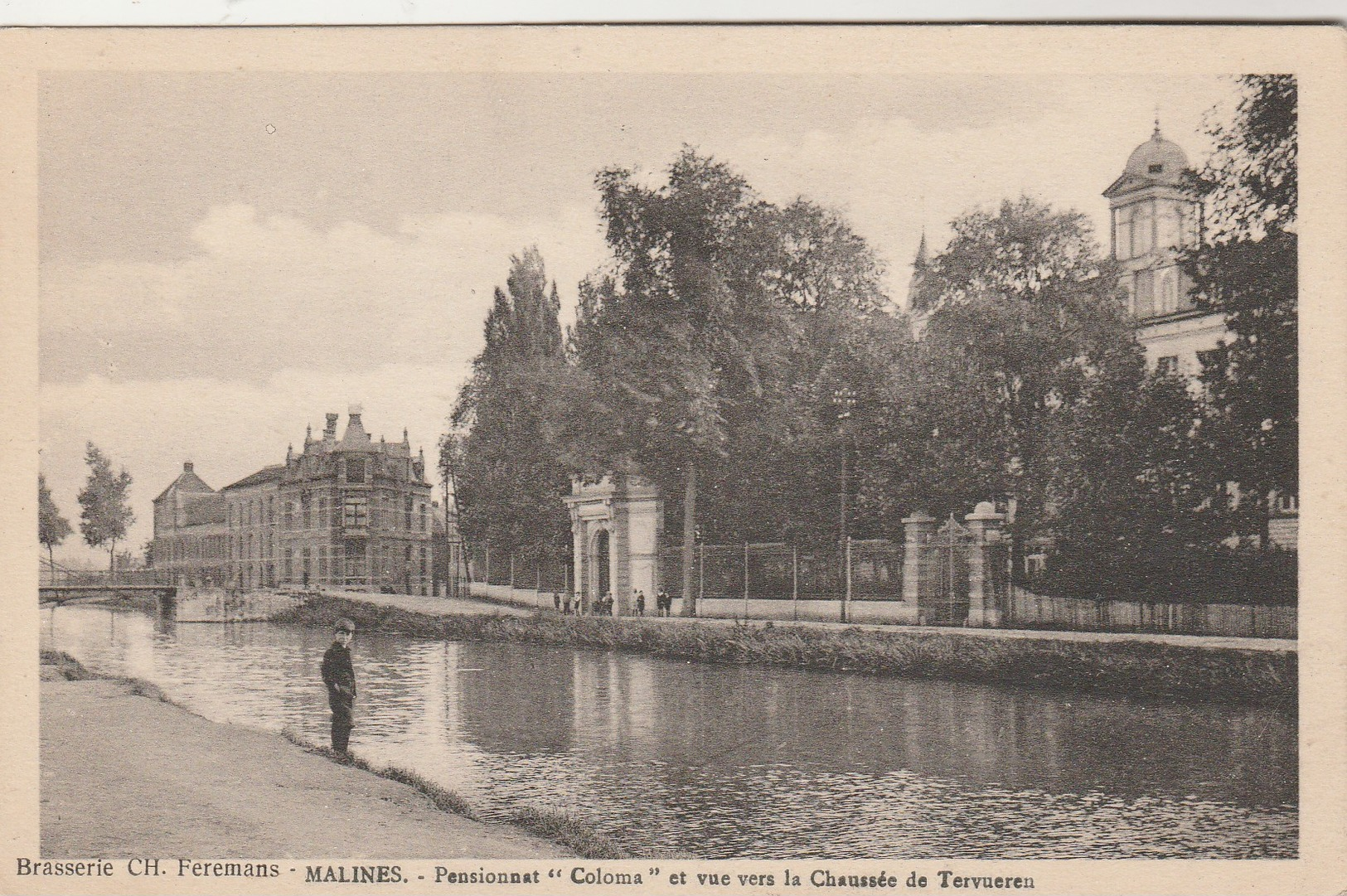 Malines (Mechelen) : Brasserie , Brouwerij , CH. Feremans , Pensionnat Coloma Et Vue Sur La Chaussée Tervueren - Mechelen