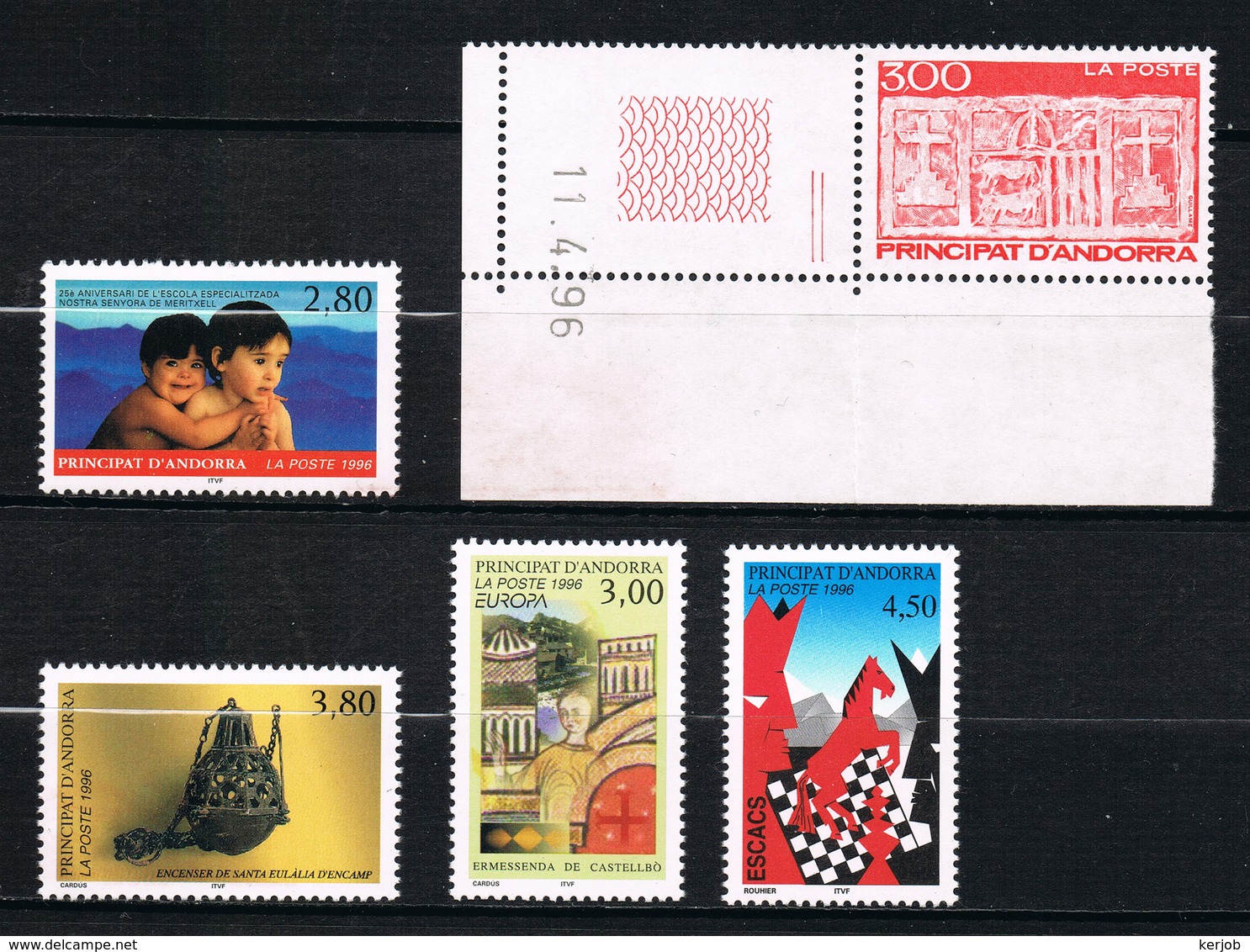 ANDORRE FRANCE Lot 1996 N° 469 473 Coin Daté 475 476 477 - Used Stamps