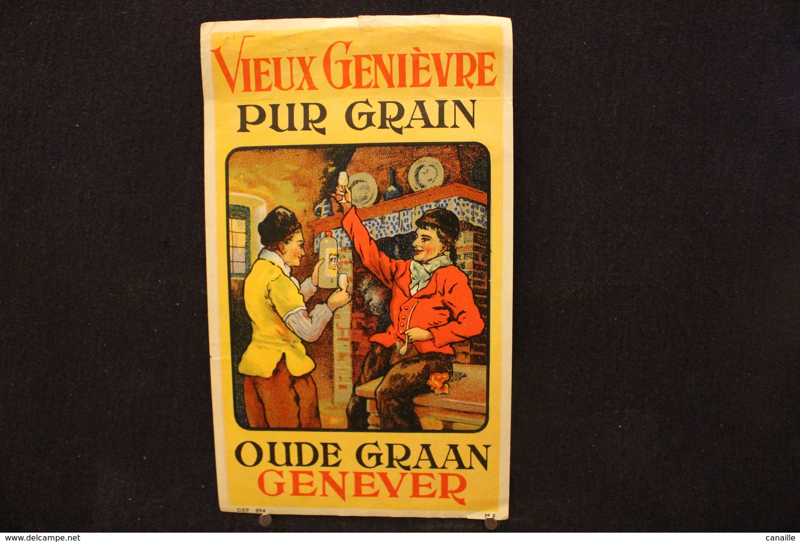 A.V.B.2/ Distillerie Stokerij - Vieux Genièvre Pur Grain -  Oude Graan Genever  10 X16,5 Cm - Autres & Non Classés