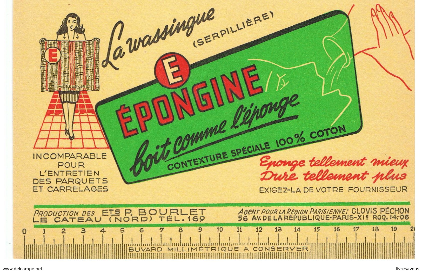 Buvard EPONGINE Boit Comme L'éponge - Produits Ménagers