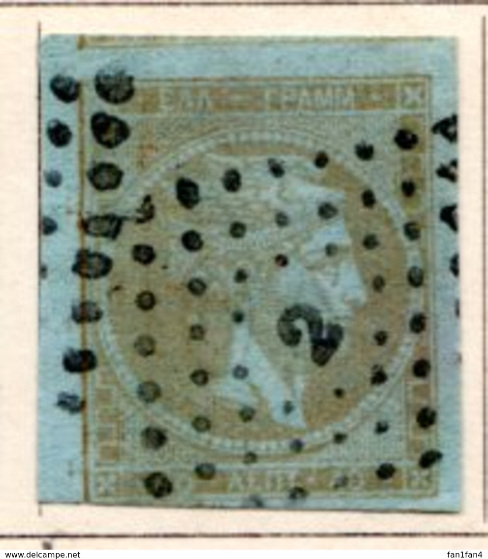 GRECE (Royaume) - 1863-68 - N° 22 - 40 L. Lilas S. Azuré - (Tête De Mercure) - (Avec Chiffre Au Verso) - Gebraucht