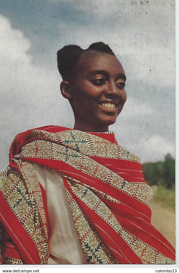 CARTE PUB AMORA  RUANDA URUNDI FILLE WATUTSI  TIMBREE DU PAYS SUJET  - 1961 - Werbepostkarten