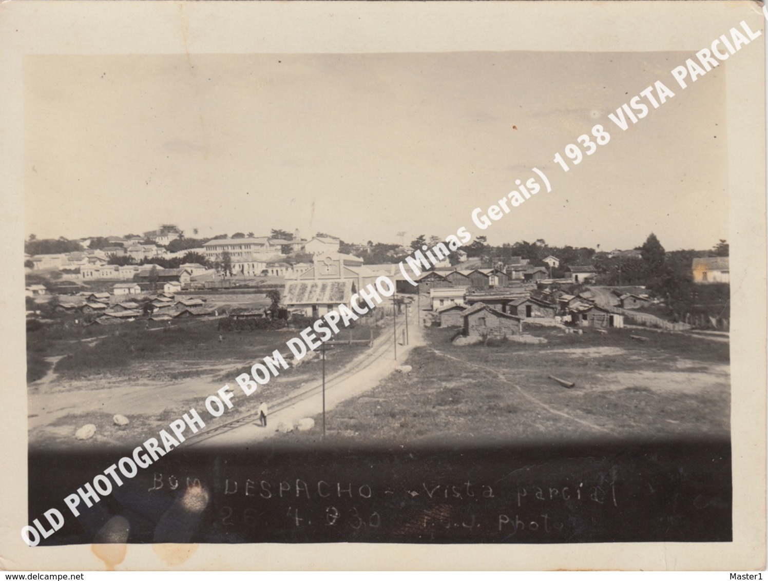 OLD PHOTOGRAPH OF BOM DESPACHO BRASIL Minas Gerais 1938 VISTA PARCIAL (Moema Martinho Campos Araújos Leandro Ferreira) - Altri