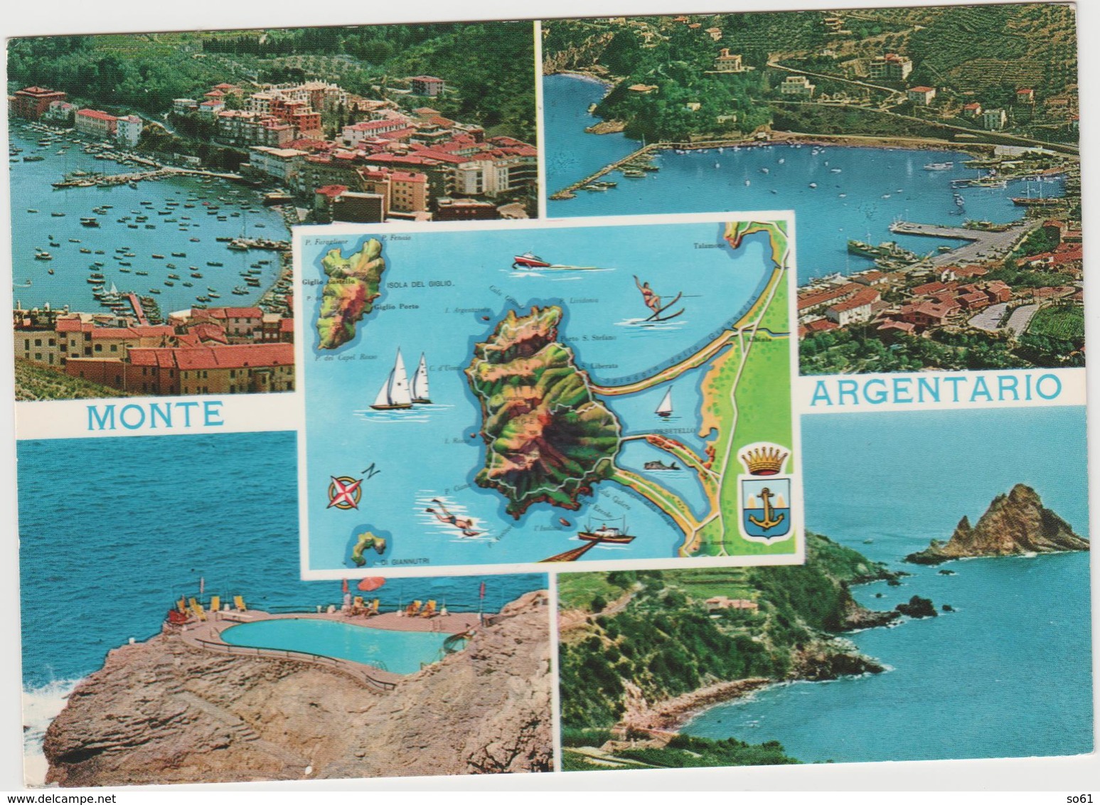 8545.  Monte Argentario - Mappa Carta Geografica - 1971 - FG - VF - Vedutine - Altri & Non Classificati