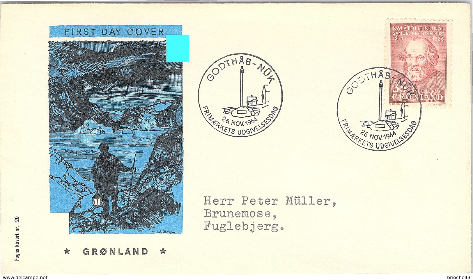 GROENLAND - GRONLAND - FDC 26.11.1964 GODTHAB -NÛK / 1 - FDC