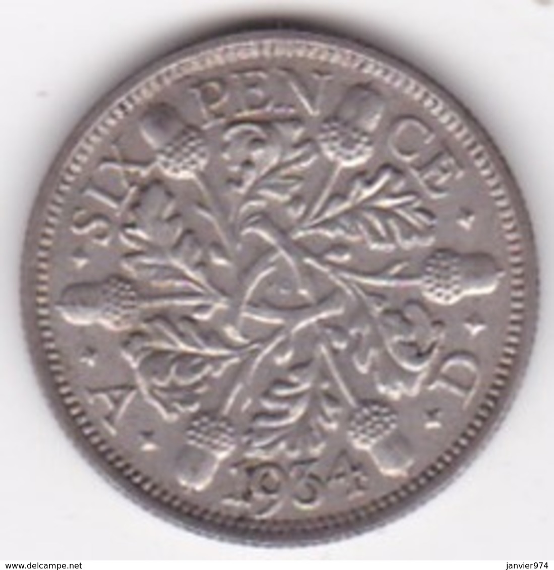 Grande Bretagne. 6 Pence 1934. George V, En Argent - H. 6 Pence