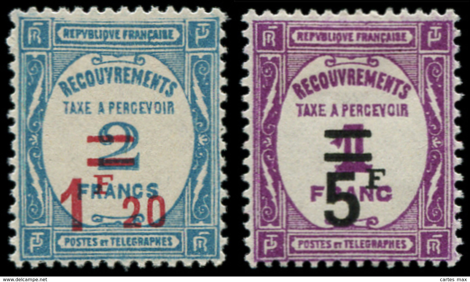 FRANCE Taxe * - 64/65, 1.20f Et 5f. - Cote: 120 - 1859-1959 Neufs