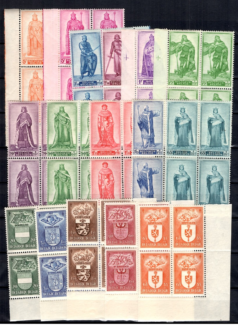 Belgique YT N° 737/742, 751/755 Et 756/760 En Blocs De 4 Timbres Neufs ** MNH. TB. A Saisir! - Ungebraucht