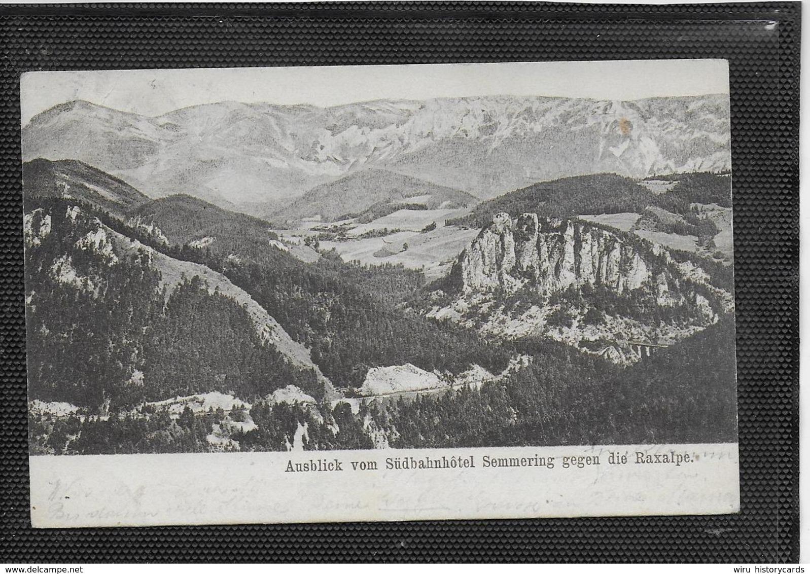 AK 0400  Semmering - Ausblick Vom Südbahnhotel Gegen Die Raxalpe Um 1905 - Semmering