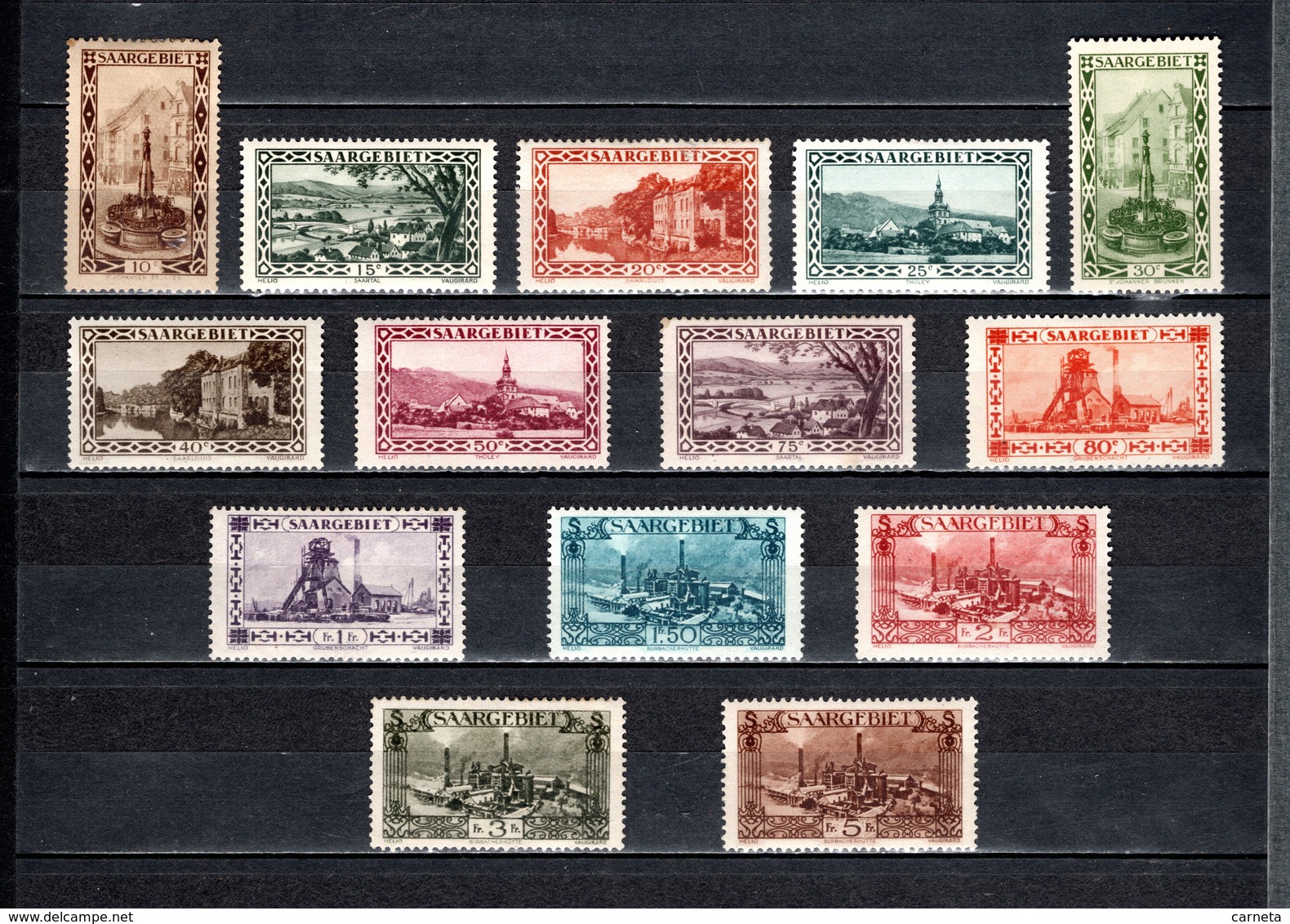 SARRE N° 107 à120  NEUFS AVEC CHARNIERES COTE 55.00€   SITE  INDUSTRIE  VOIR DESCRIPTION - Unused Stamps