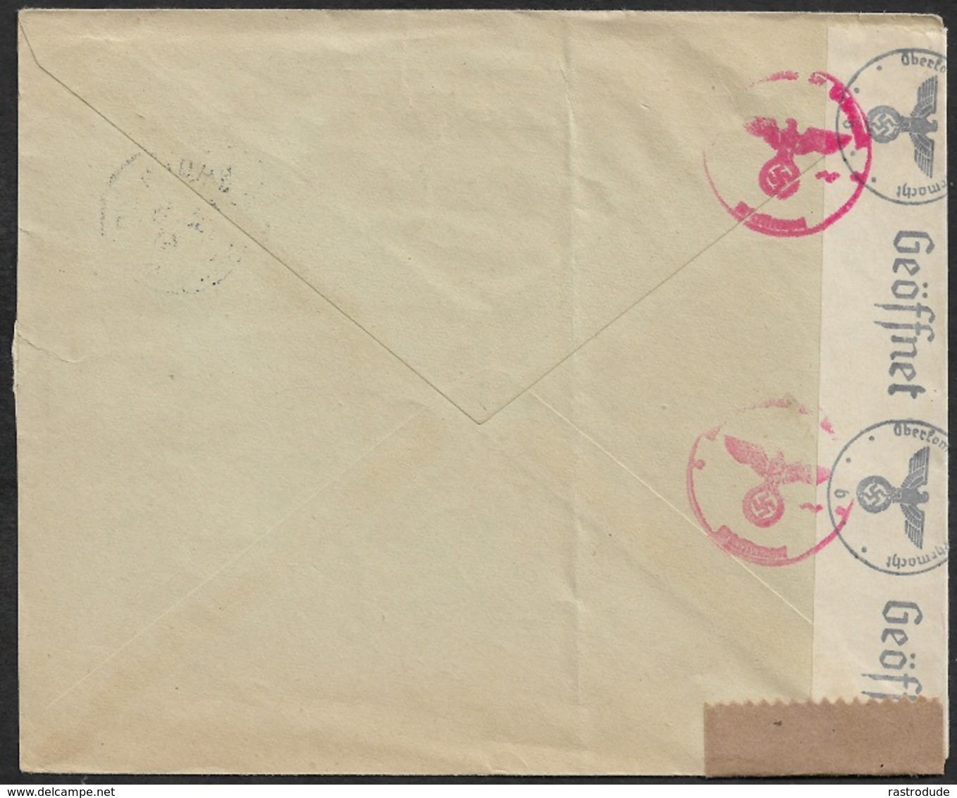 1941 SWEDEN - AIRMAIL LUFTPOST To NÜRNBERG, GERMANY - GERMAN CENSOR STRIP B Berlin - Covers & Documents