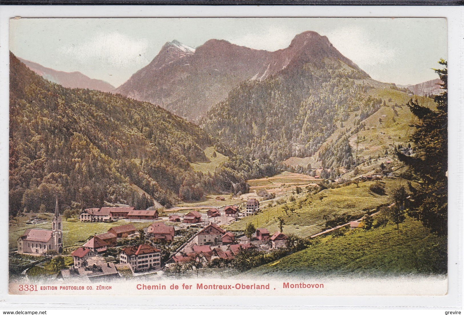 Montbovon, Chemin De Fer M.O.B.  Vue Générale - Montbovon