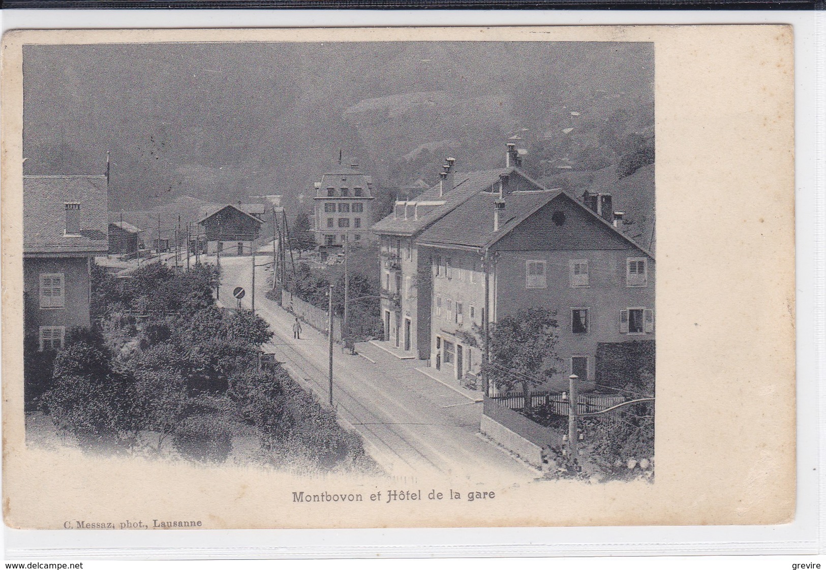 Montbovon - La Rue, Commerce, Gare, Hôtel De La Gare - Montbovon