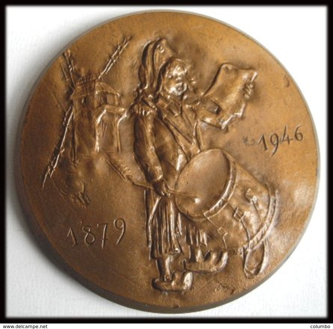 Medaille Bronze F. POULBOT 1879-1946  Par R.Joly  74mm, Bronze 1969 - Sonstige & Ohne Zuordnung
