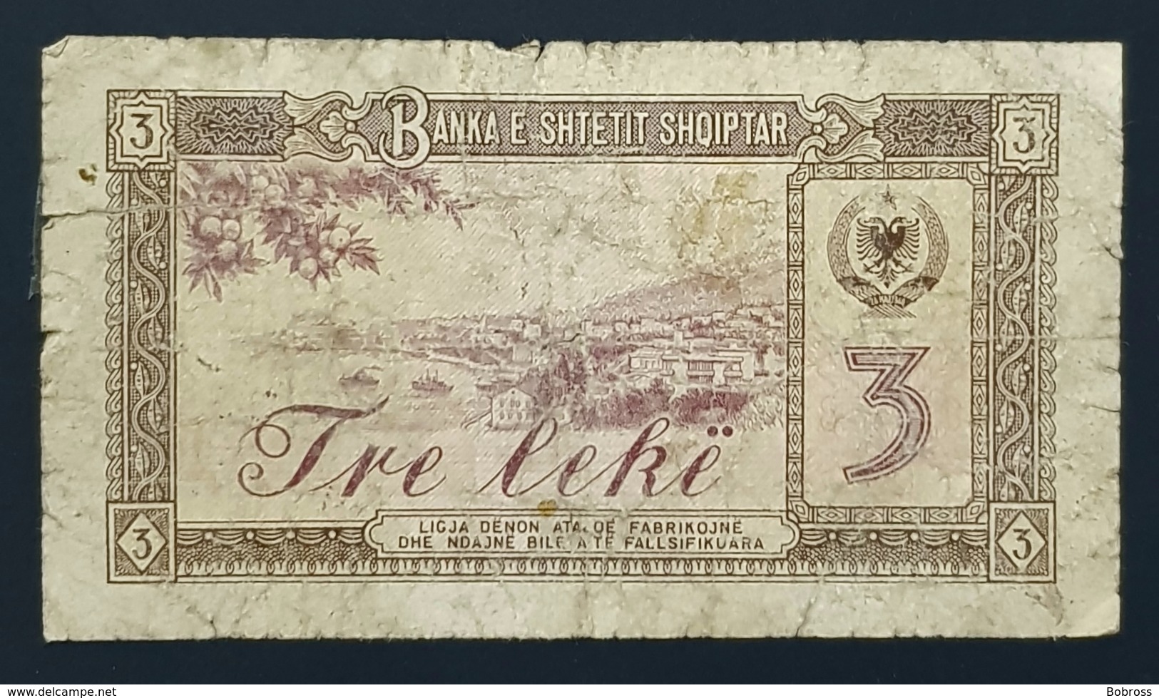 1976 Albania Banknote, 3, Tre Lekë, Banka E Shtetit Shqiptar - Albania