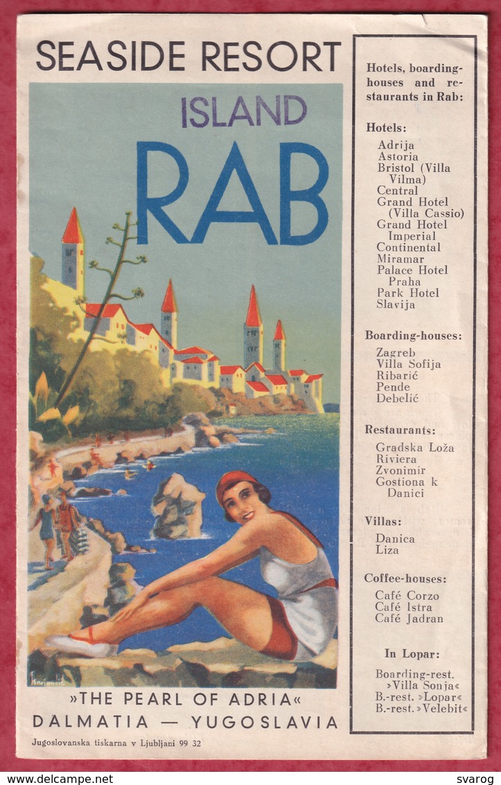 RAB - ARBE - The Pearl Of Adria - 20x12,5cm - Tourist Brochure - Booklet. Croatia A212 - Croatia