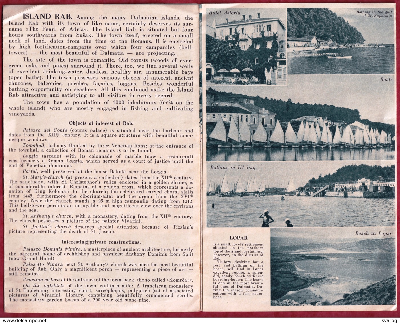 RAB - ARBE - The Pearl Of Adria - 20x12,5cm - Tourist Brochure - Booklet. Croatia A212 - Croatia