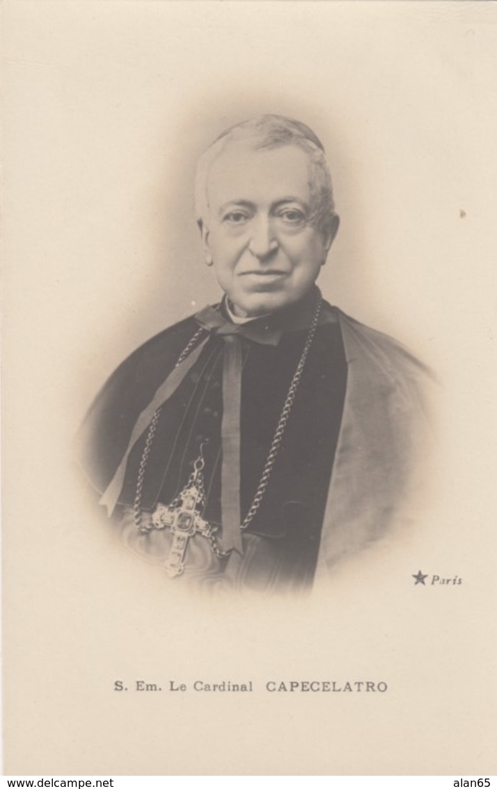 Cardinal Alfonso Capecelatro, Italian Catholic Clergy, C1900s Vintage Real Photo Postcard - Other & Unclassified