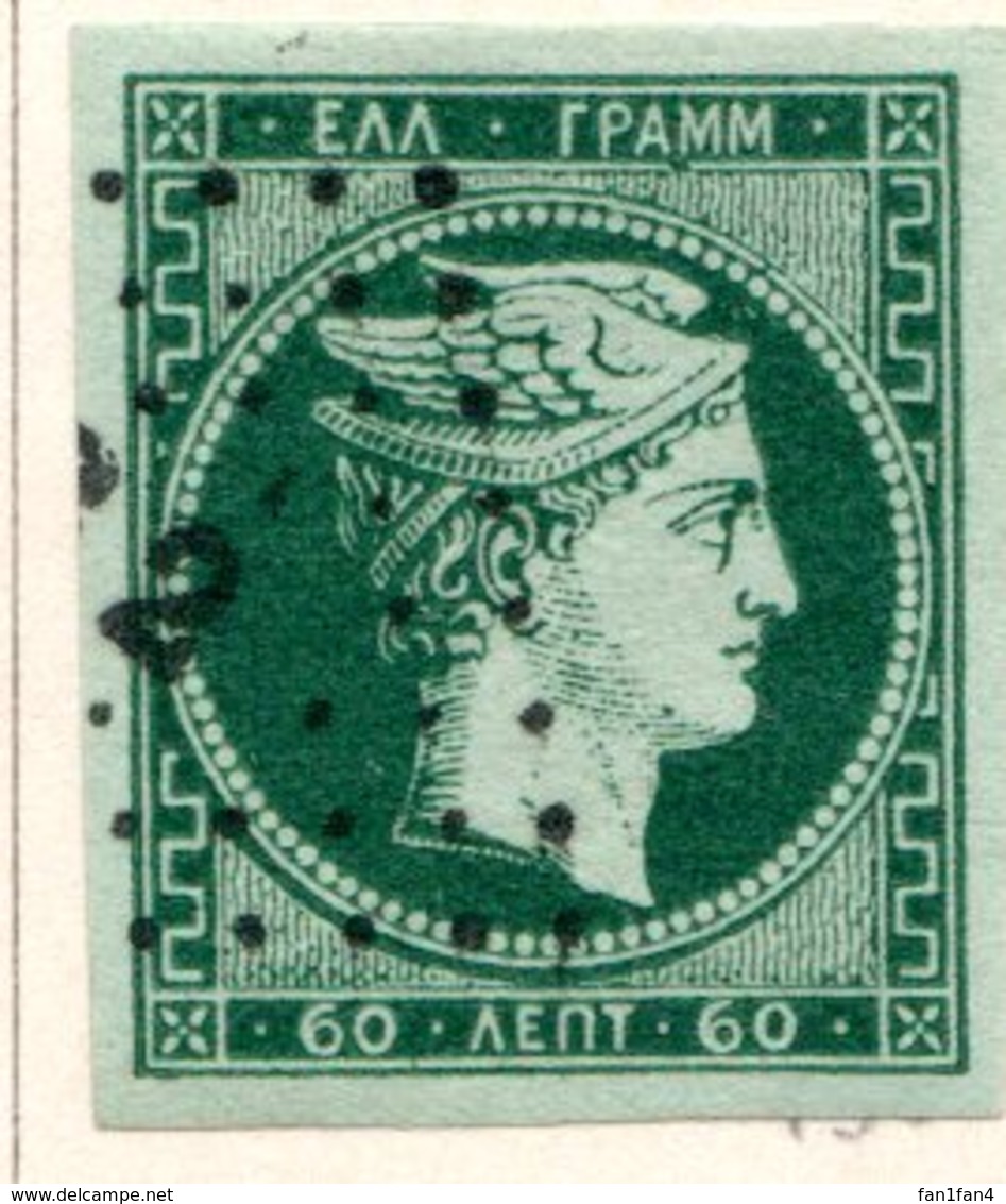 GRECE (Royaume) - 1876 - N° 40 - 60 L. Vert Foncé - (Tête De Mercure) - (Tirage De Paris) - Gebraucht