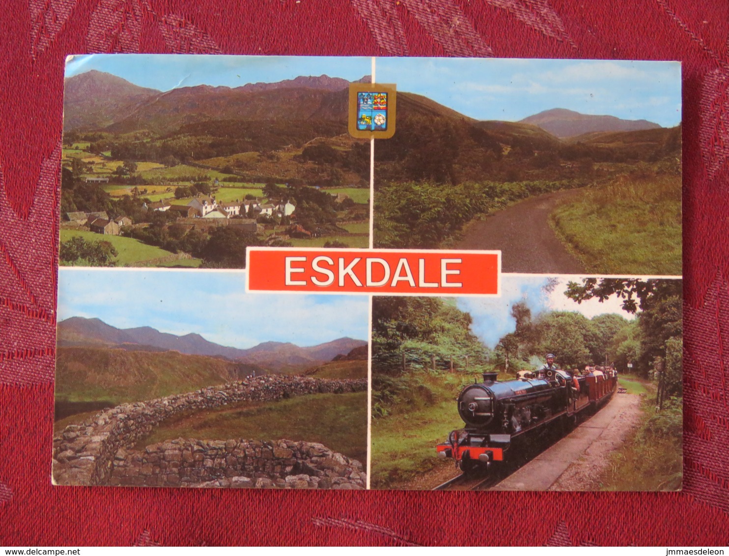 United Kingdom 1982 Postcard "Eskdale - Train" Seascale To England - Machin Stamp - Covers & Documents