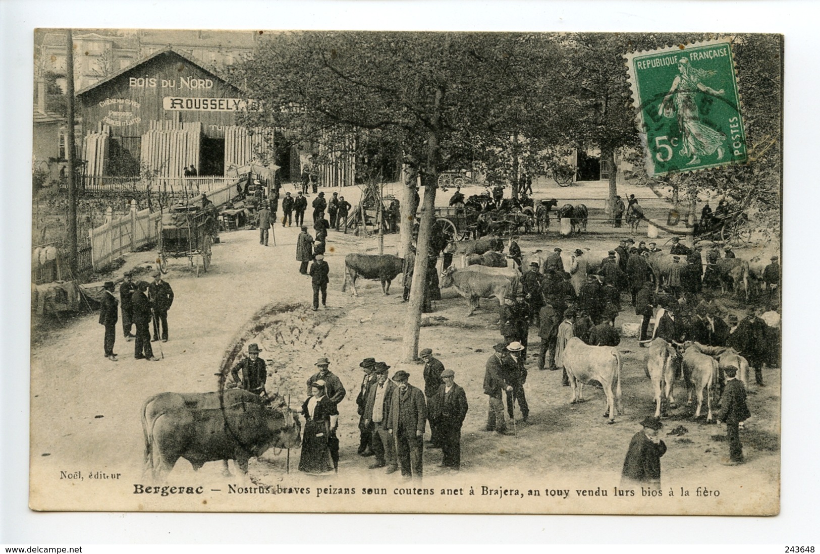 Bergerac Marché Aux Boeufs (légende En Occitan) - Bergerac