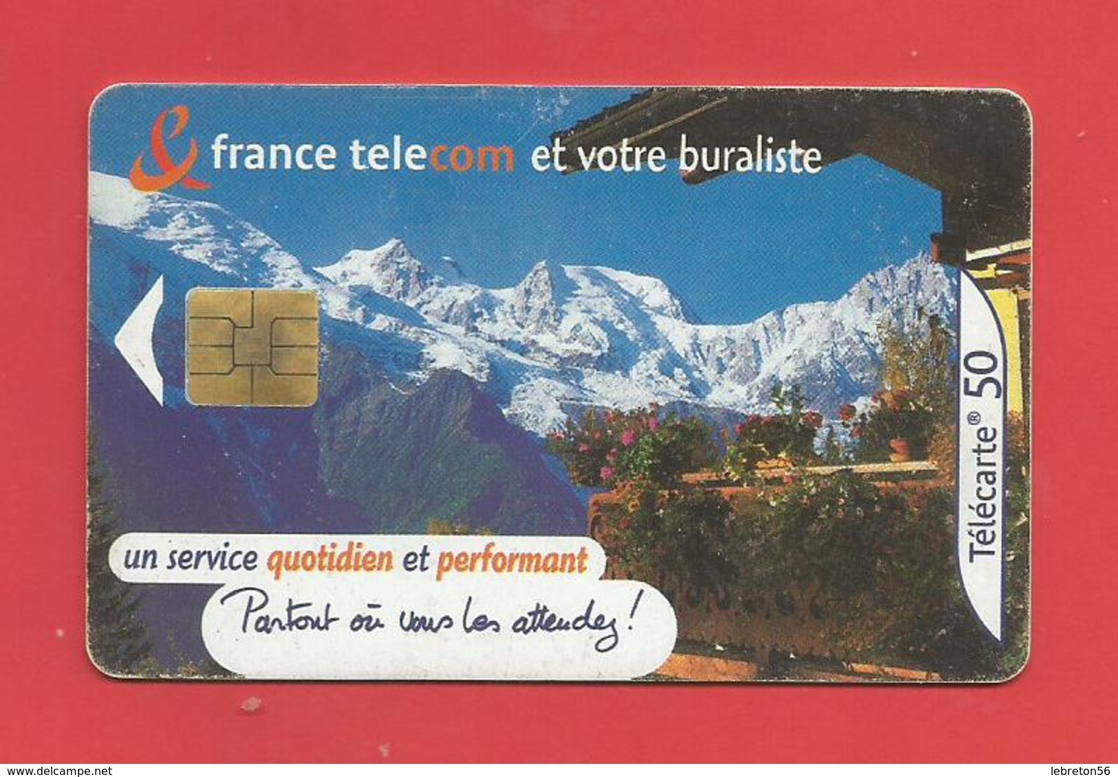 TELECARTE 50 U TIRAGE 500 000 EX  France Télécom Et Votre Buraliste X 2 Scans - Telekom-Betreiber