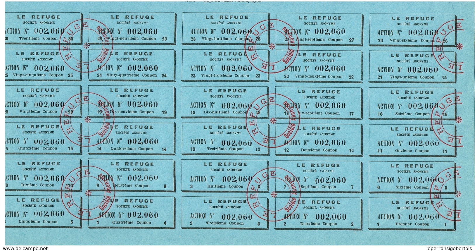 Titre Ancien - Le Refuge - Société Anonyme   - Titre De 1930 - - Autres & Non Classés