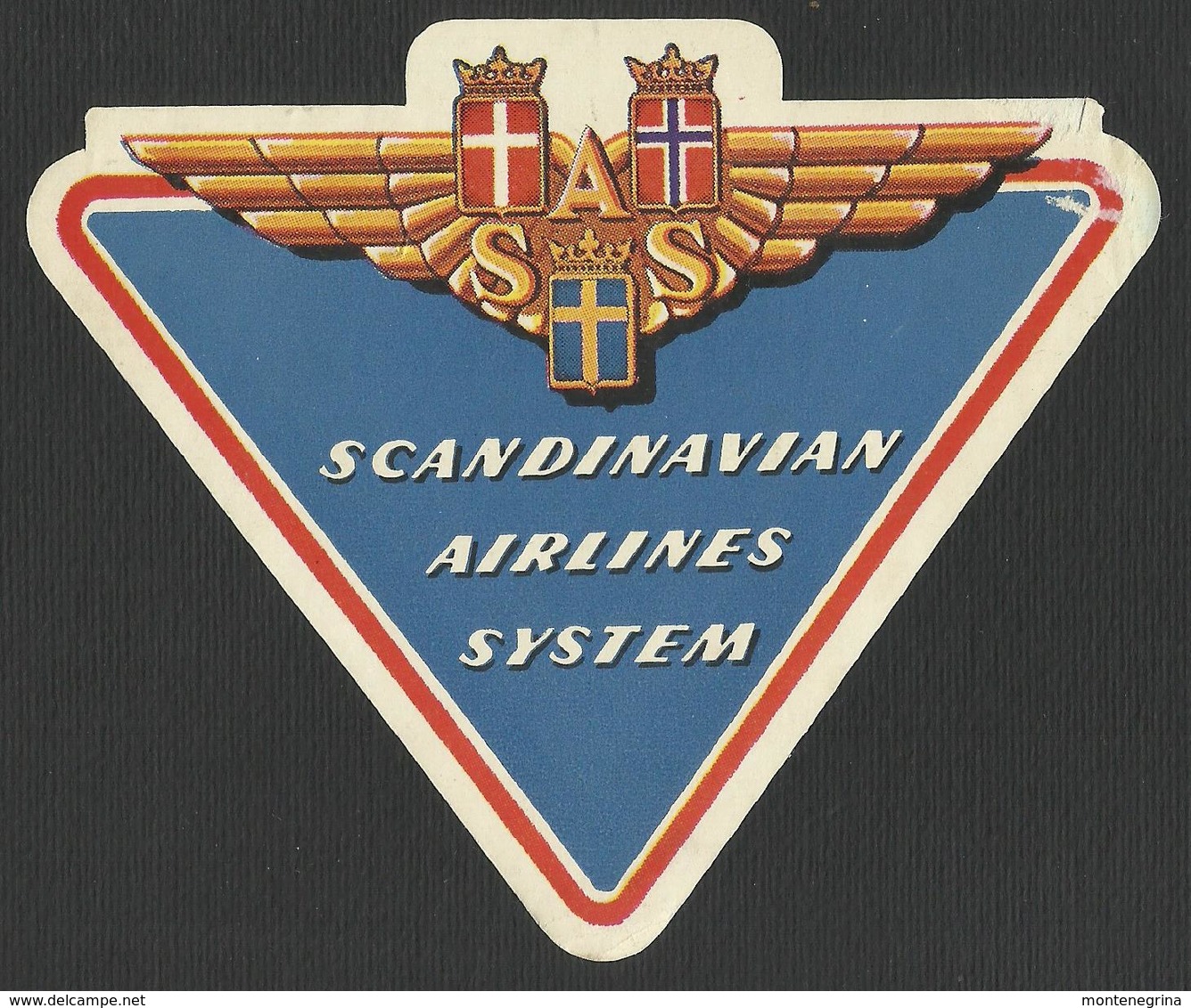 SKANDINAVIAN AIRLINES - LABEL 11,5 X 9,5 Cm (see Sales Conditions) - Étiquettes à Bagages