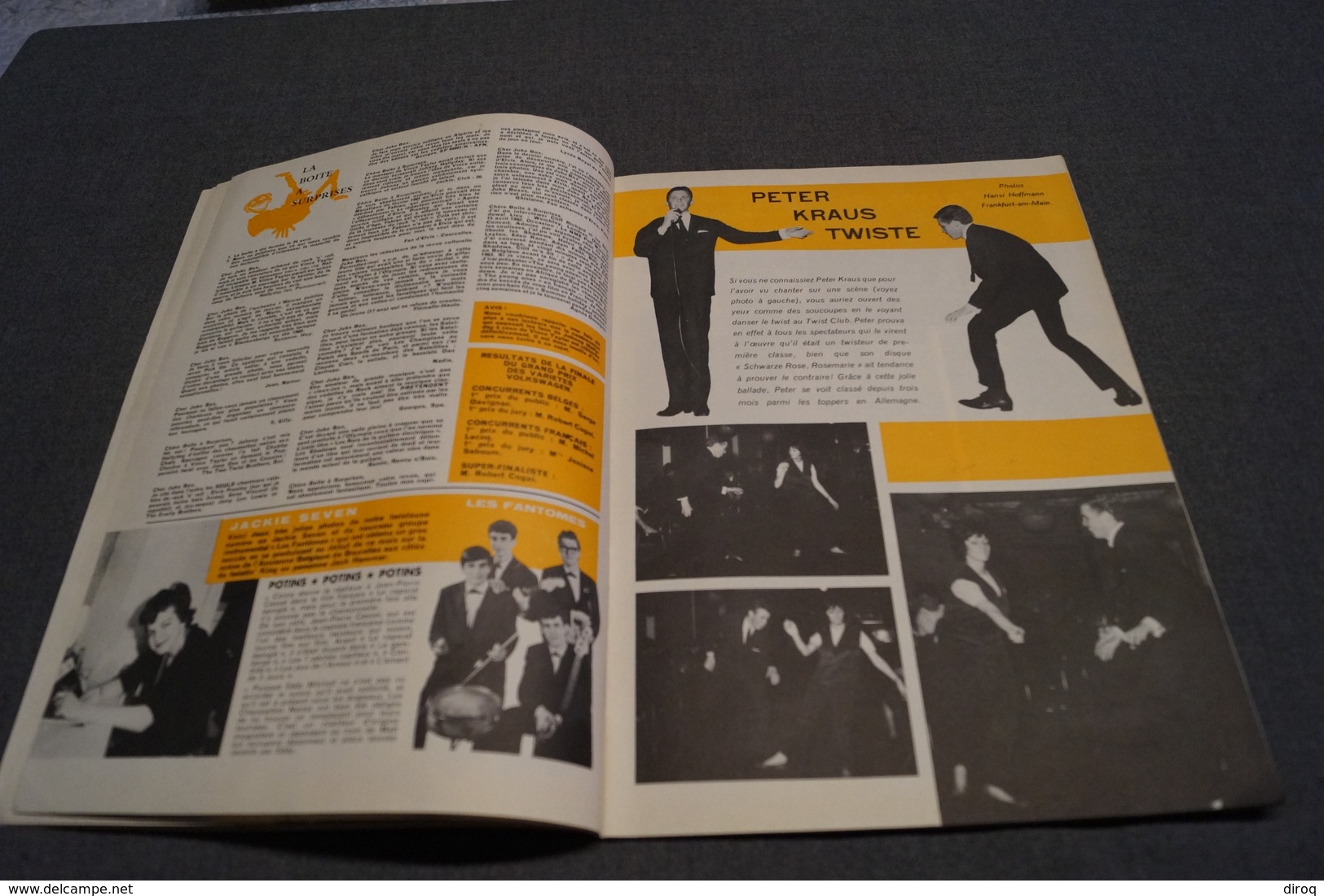 Juke Box ,revue Vintage 1962 ,Elvis Presley,Bourvil,Johnny Halliday,etc...complet - Music