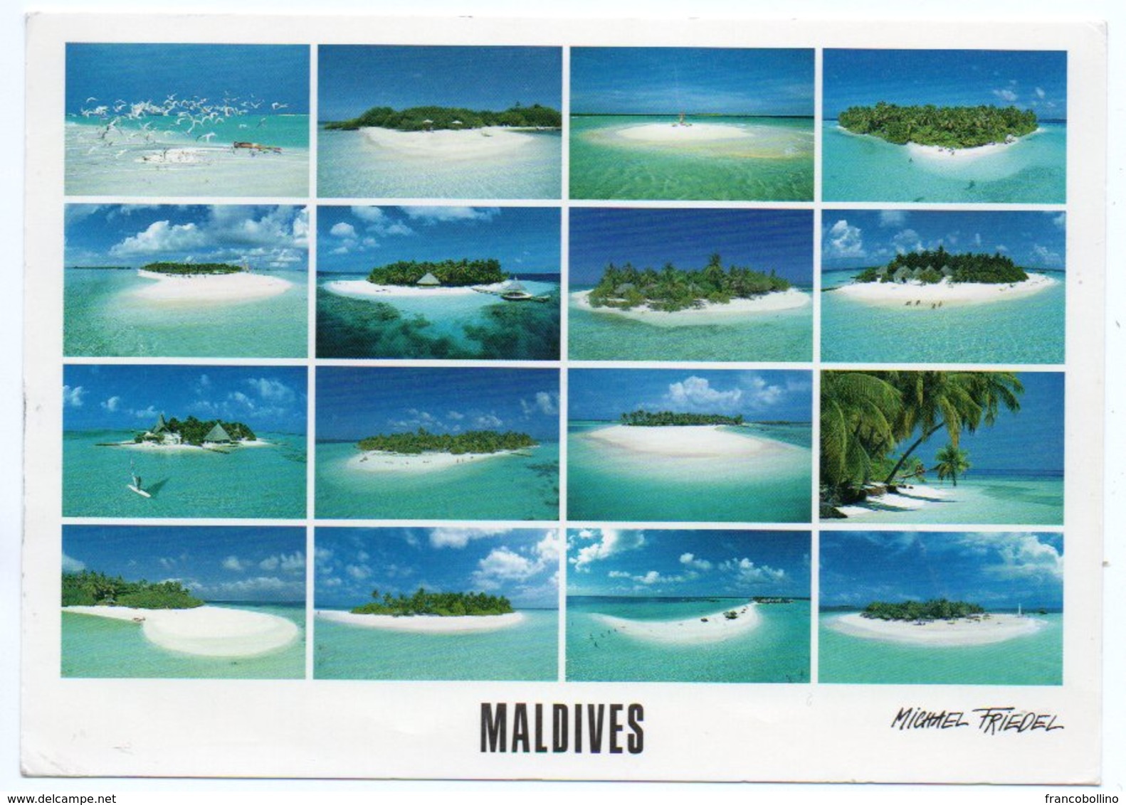 MALDIVES-HOTEL ISLANDS (PHOTO MICHAEL FRIEDEL No.23/219) / THEMATIC STAMP SHELL - Maldive