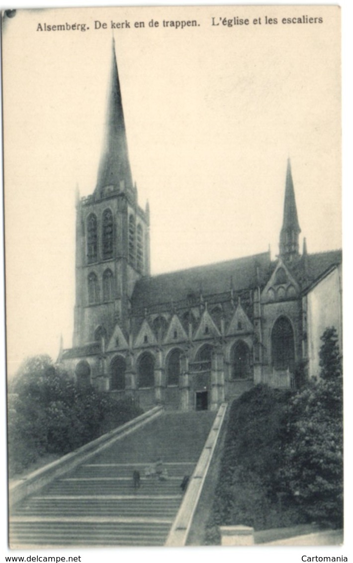 Alsemberg - De Kerk En De Trappen - Beersel