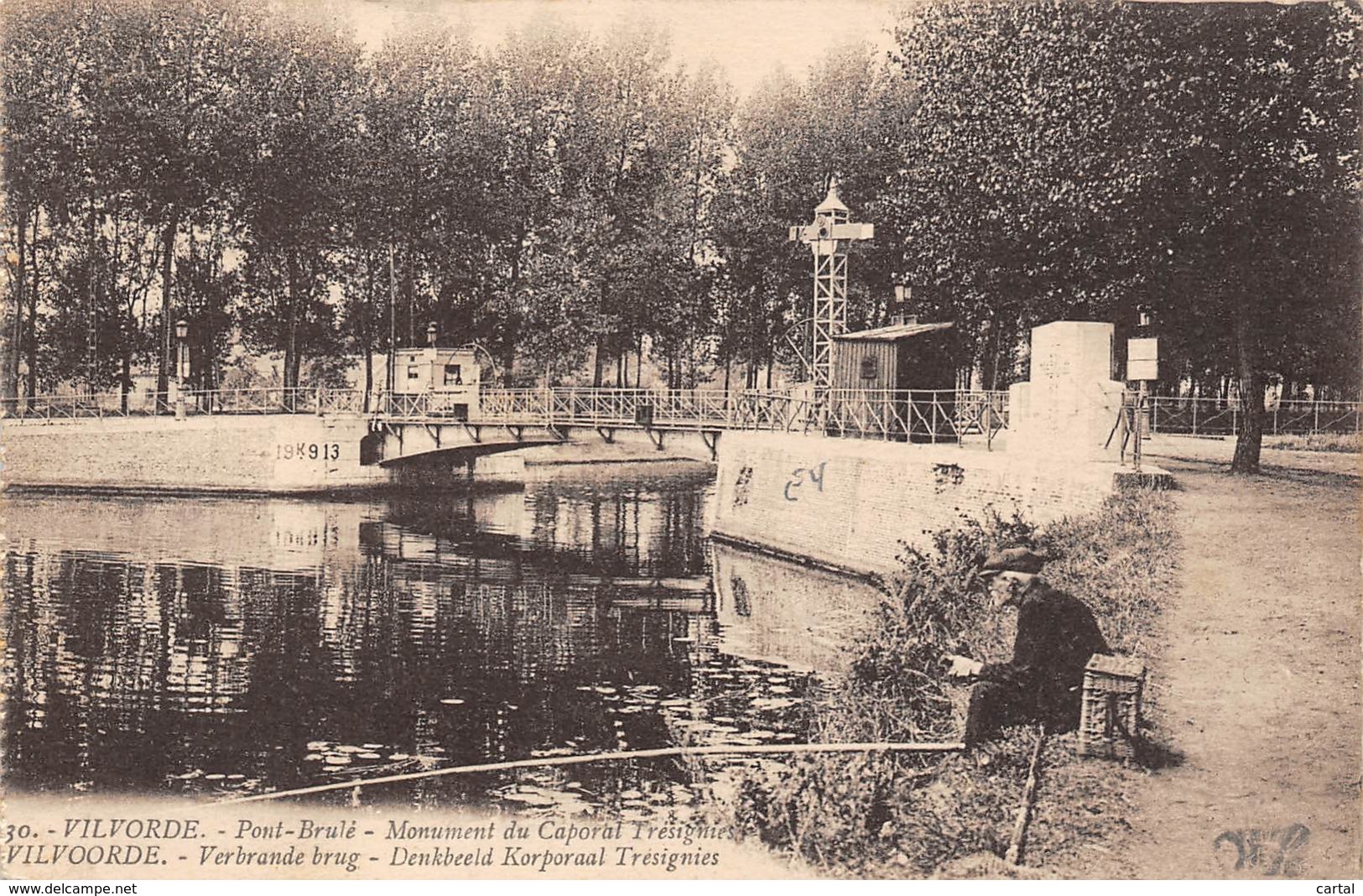 VILVOORDE - Verbrande Brug - Denkbeeld Korporaal Trésignies - Vilvoorde