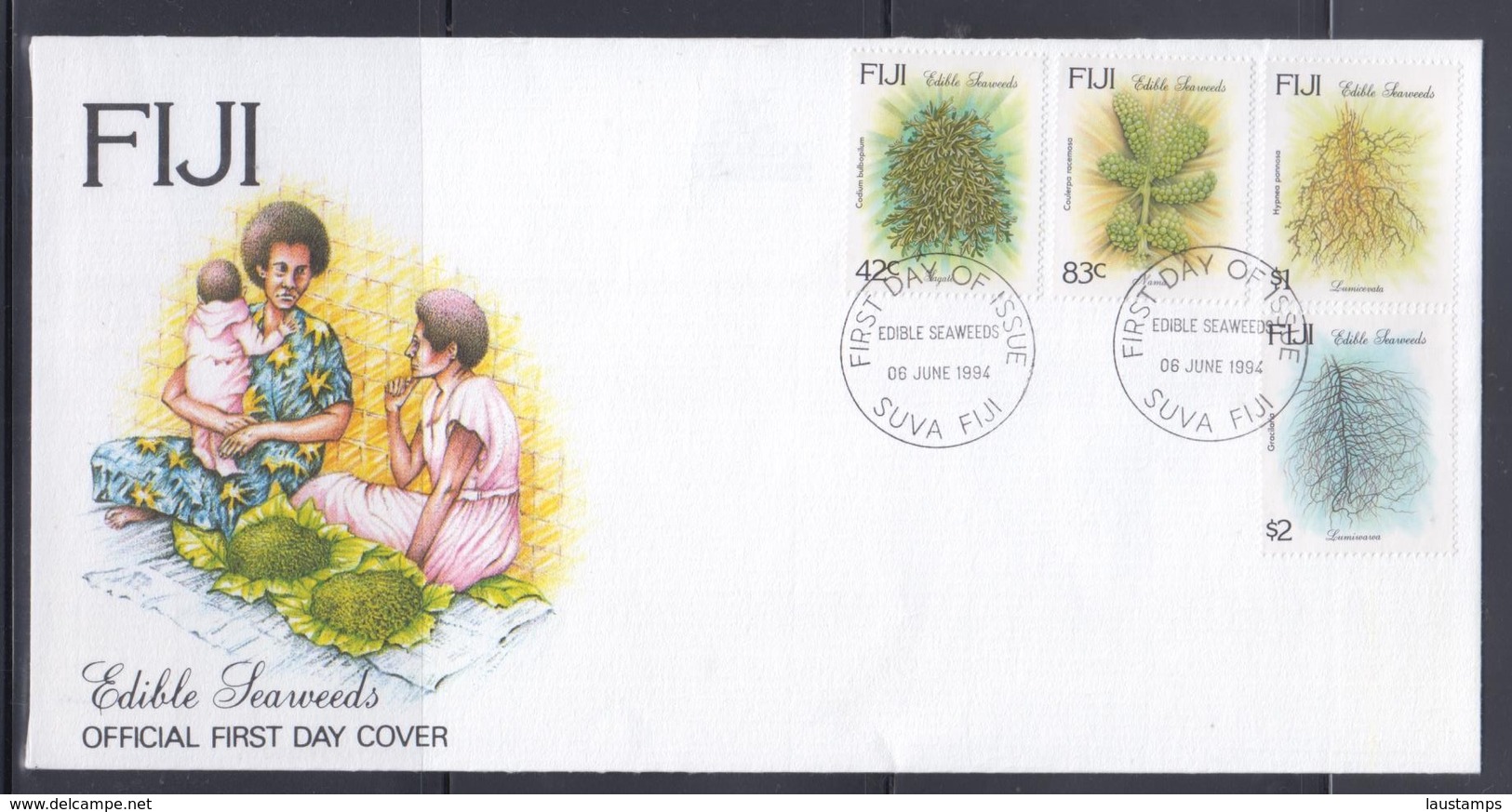 Fiji 1994 Edible Seaweeds FDC - Meereswelt