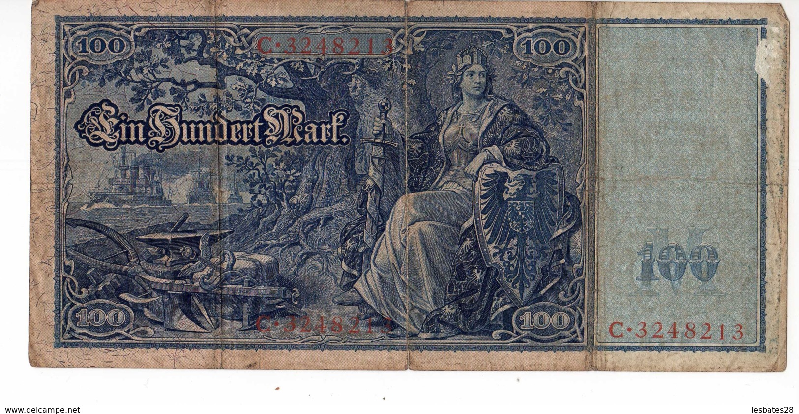 BILLET DE BANQUE ALLEMAGNE 1910 REICHSBANKNOTE 100 MARK   Janv 2020  Clas Gera - 1000 Mark