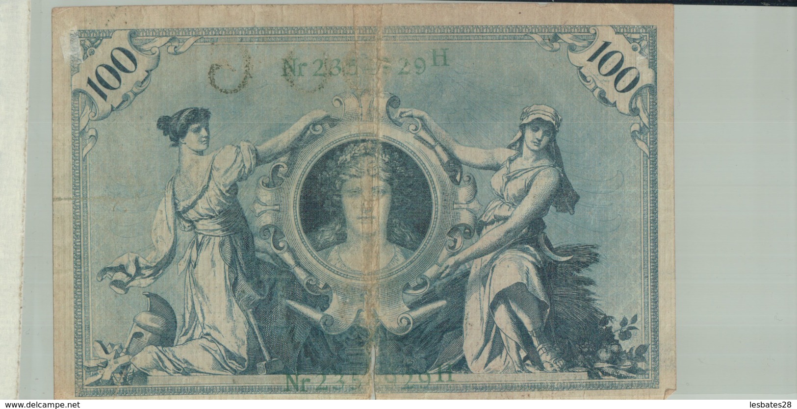 BILLET DE BANQUE ALLEMAGNE 1908 REICHSBANKNOTE 100 MARK   Janv 2020  Clas Gera - 100 Mark