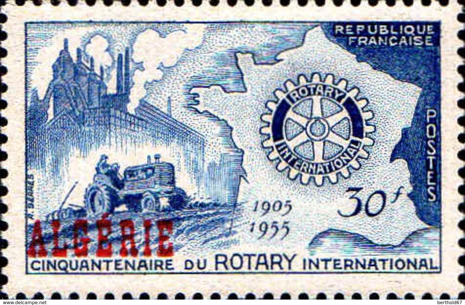 Algérie Poste N** Yv:328 Mi:343 Cinquantenaire Du Rotary International - Nuovi